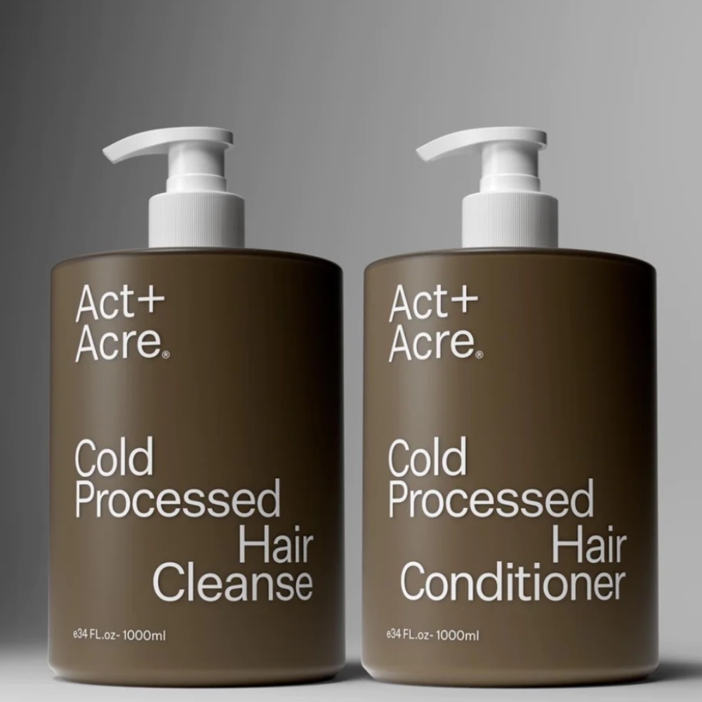 Act + Acre Cold Pressed Jumbo Shampoo + Conditioner NEW